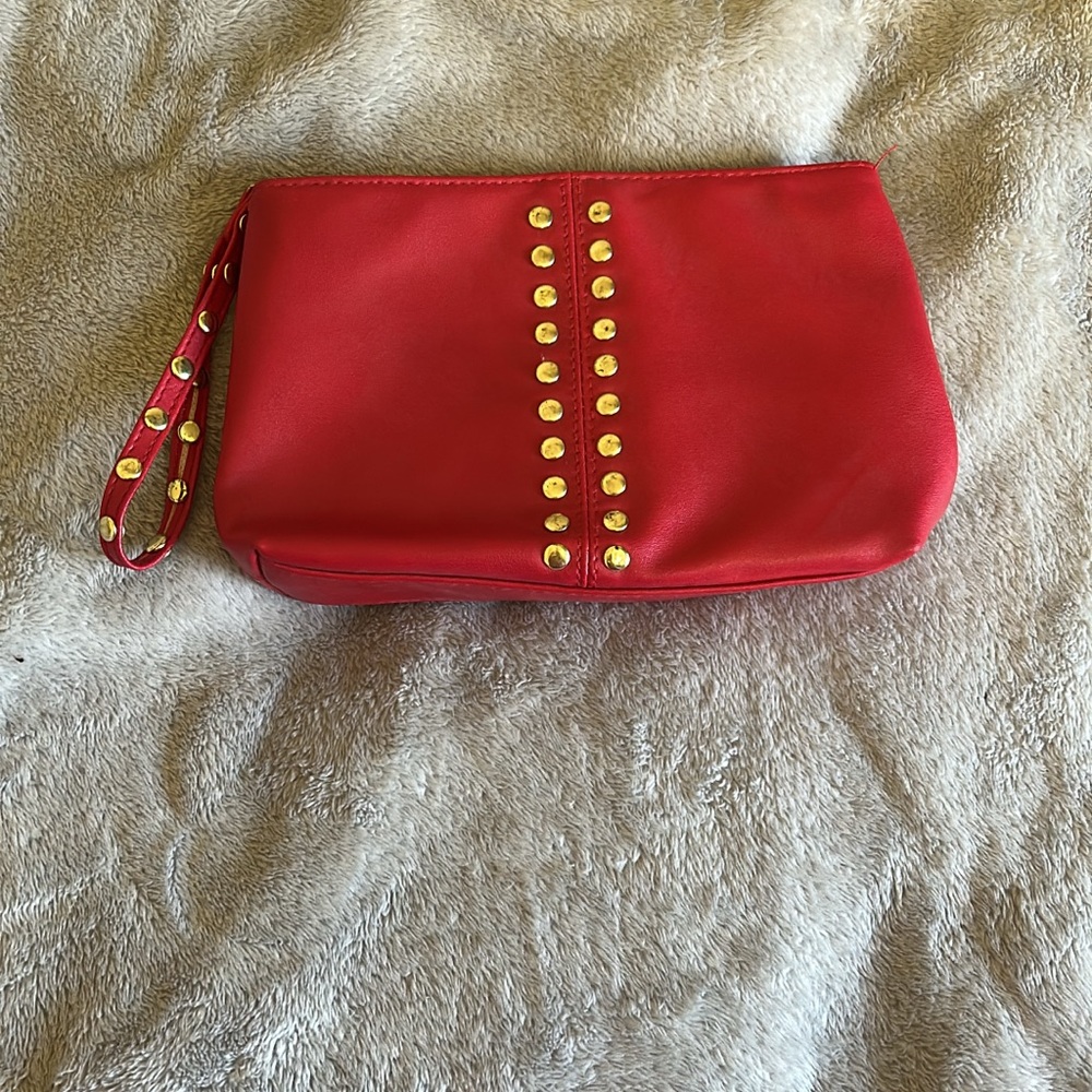 Red Studded Clutch